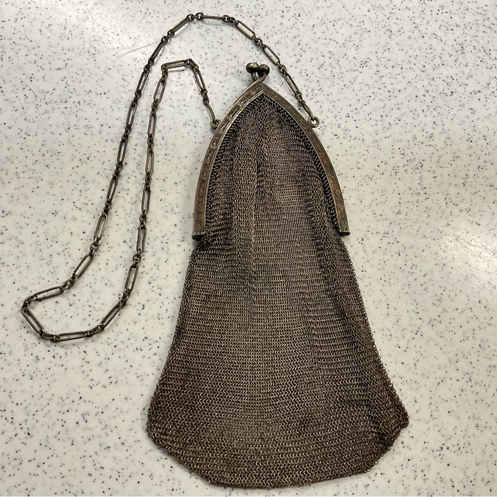 Vintage 1920’s German Chainmail Mesh Evening Bag Purse - Picture 7 of 7